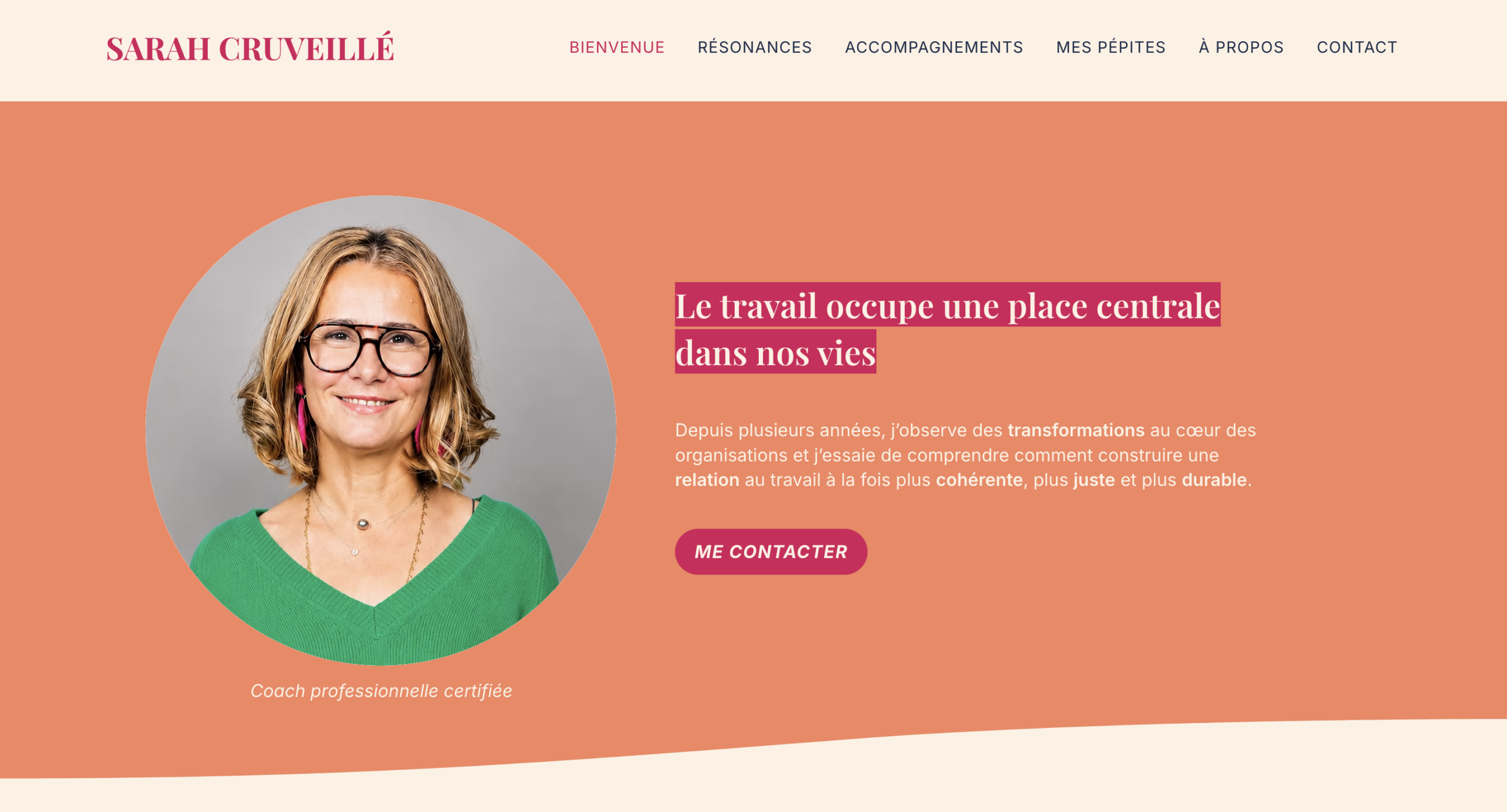 Site vitrine de Sarah Cruveillé